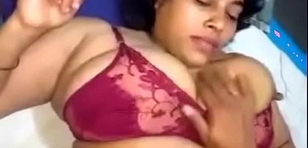  Indian brunette toys with breasts for entertainment only.TS